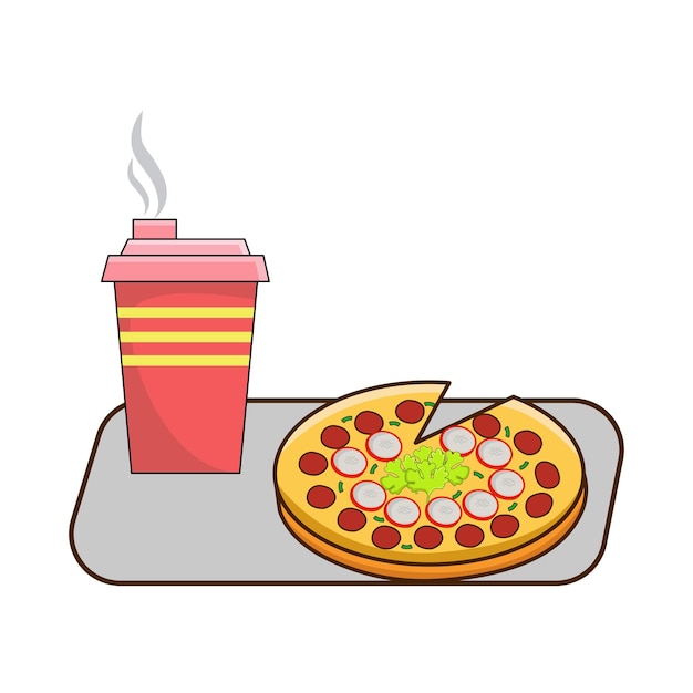 Ilustración de una pizza