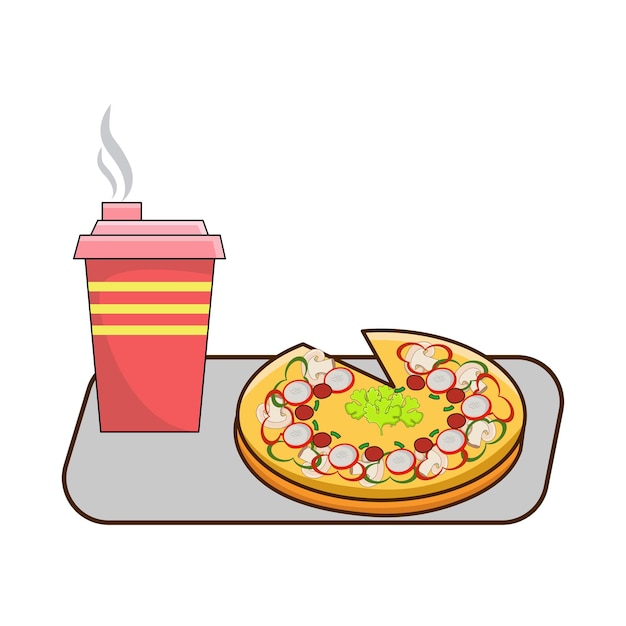 Ilustración de una pizza