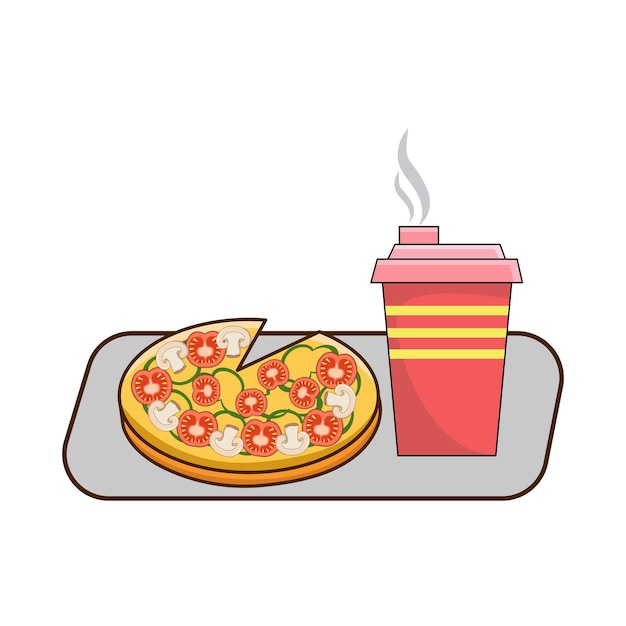 Ilustración de una pizza