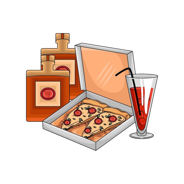 Ilustración de pizza