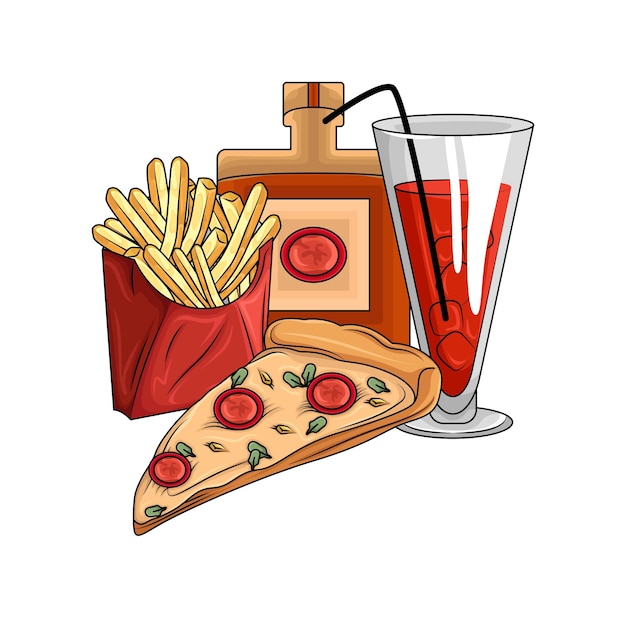 Vector ilustración de pizza