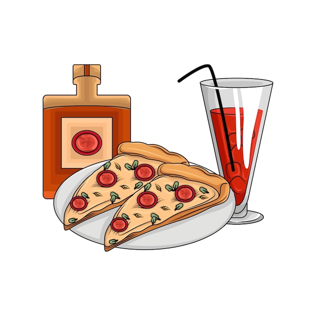 Ilustración de pizza