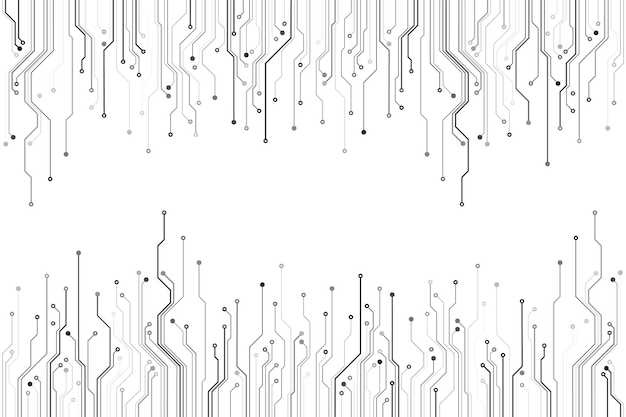Ilustración de placa de circuito de tecnología informática abstracta