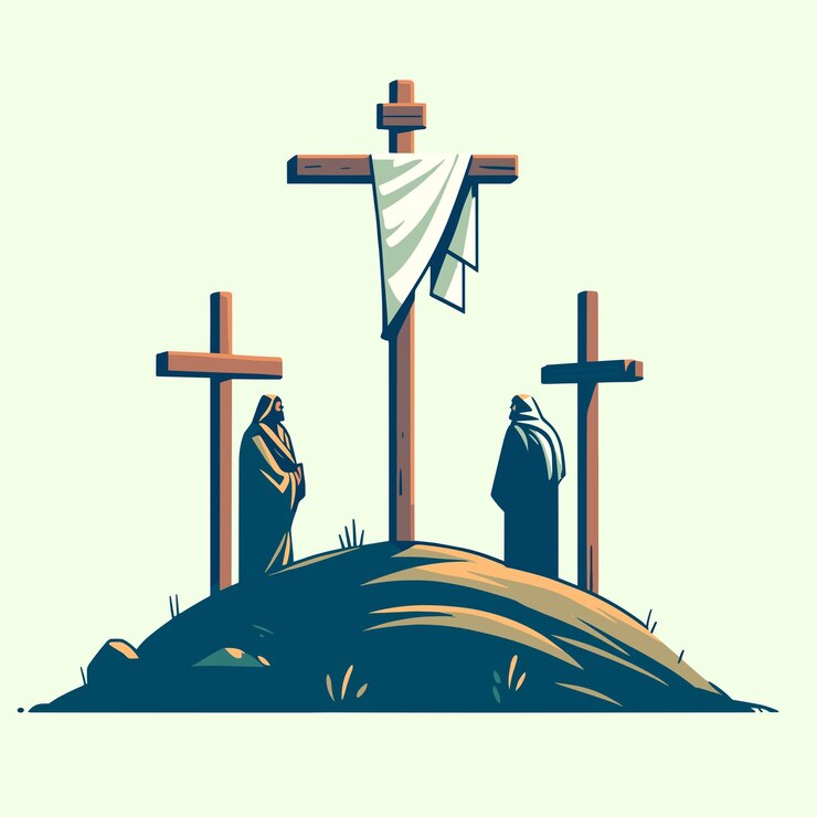 Ilustración plana 2D de los reflejos de la conmemoración del Día de la Ascensión de la Fe