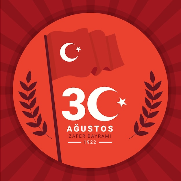 Ilustración plana 30 agustos