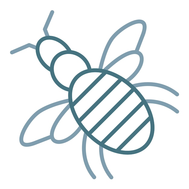 Ilustración plana de abeja