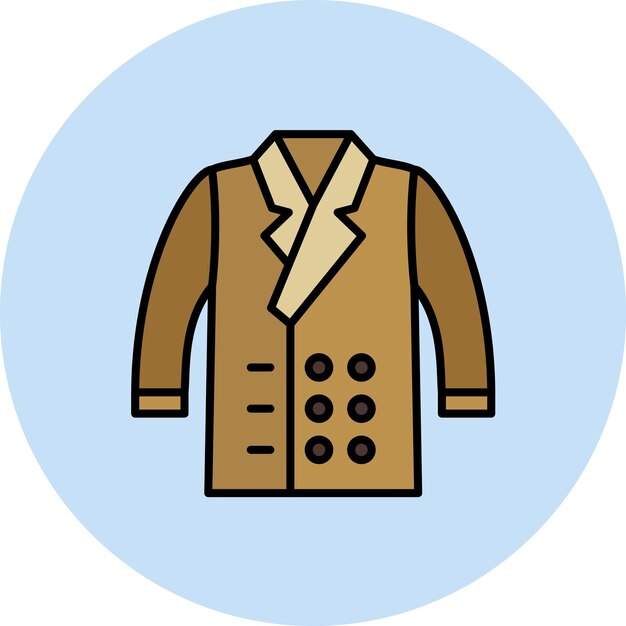 Ilustración plana de abrigo