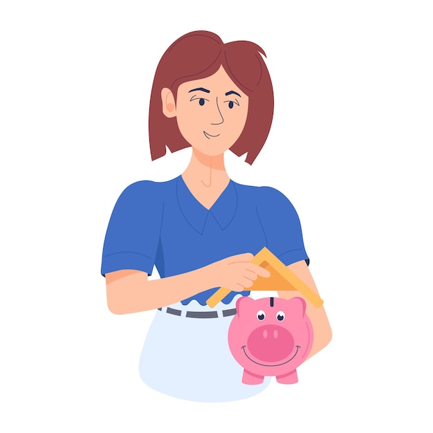 Vector ilustración plana de los ahorros de los empleados