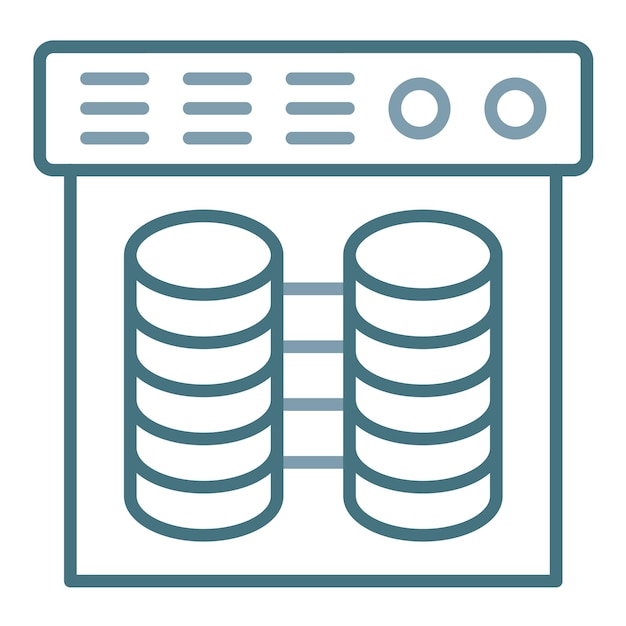 Ilustración plana del almacén de datos