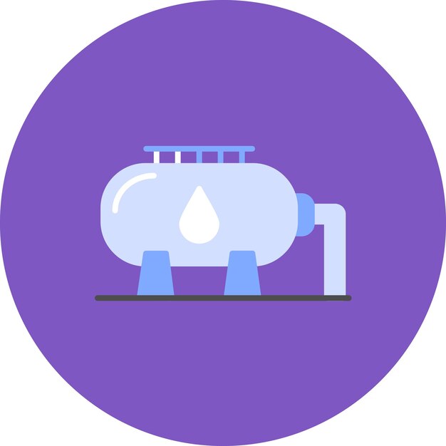 Ilustración plana de almacenamiento de gas