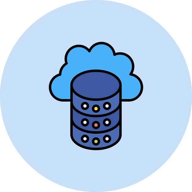 Ilustración plana de almacenamiento en la nube