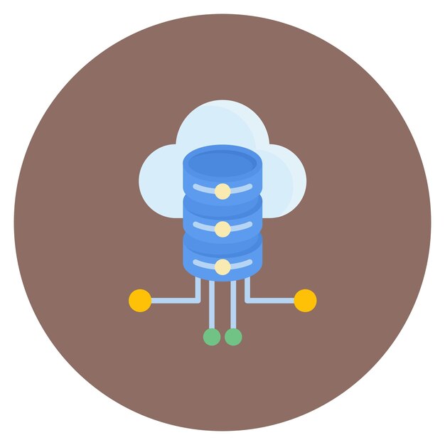 Ilustración plana de almacenamiento en la nube