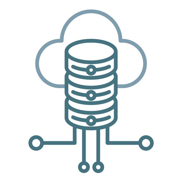 Ilustración plana de almacenamiento en la nube