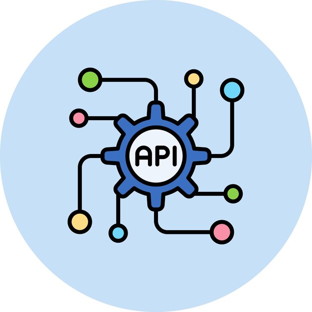 Ilustración plana de la API