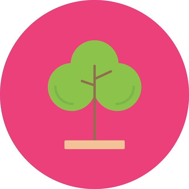 Ilustración plana de árbol