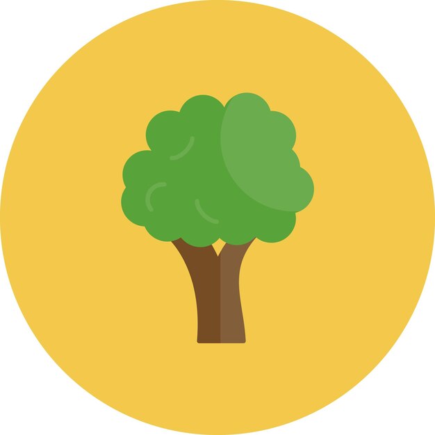 Ilustración plana de árbol