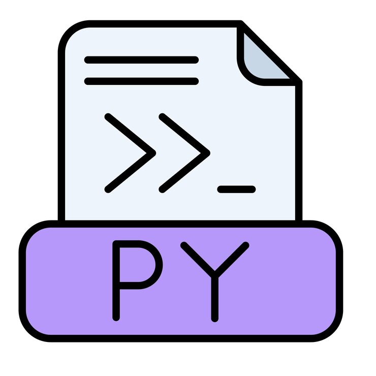 Vector ilustración plana del archivo python