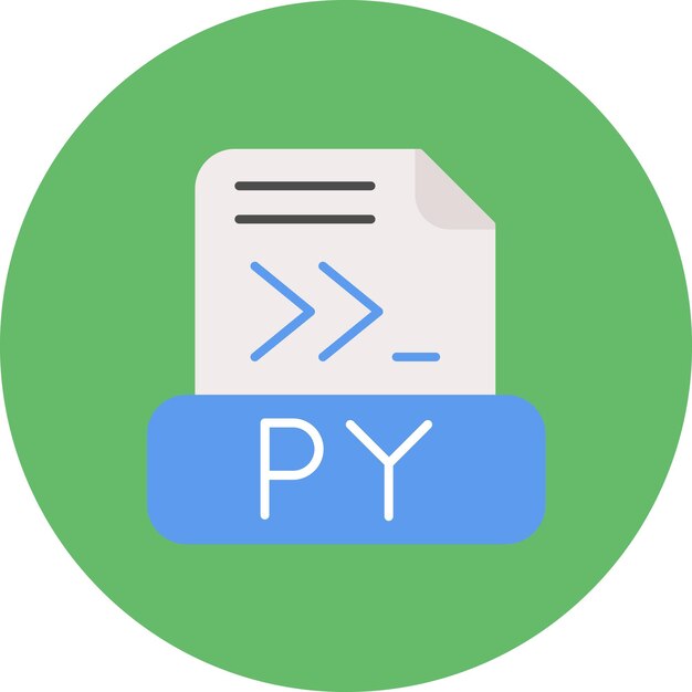 Ilustración plana del archivo Python