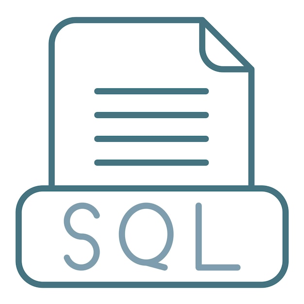 Ilustración plana del archivo Sql