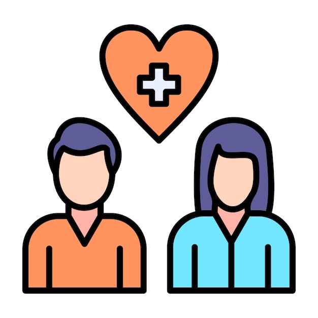 Ilustración plana de asesoramiento de pareja
