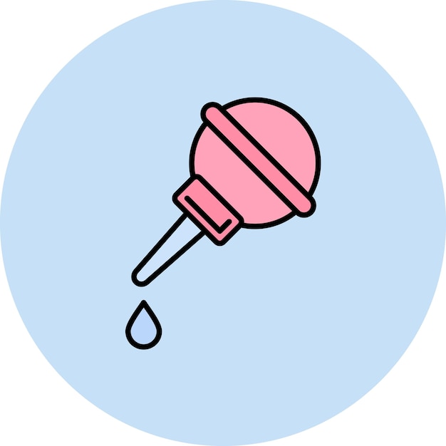 Ilustración plana del aspirador nasal