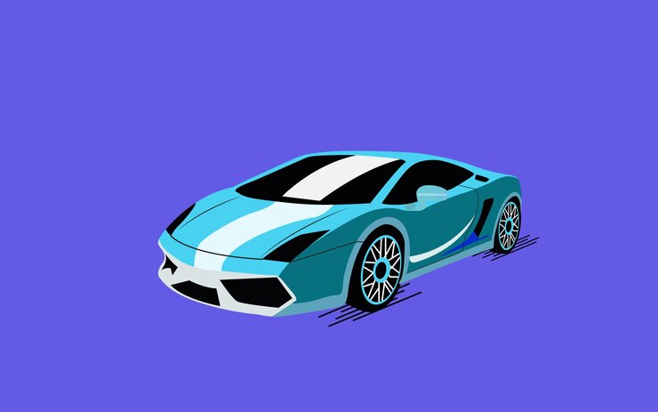 Vector ilustración plana de un automóvil