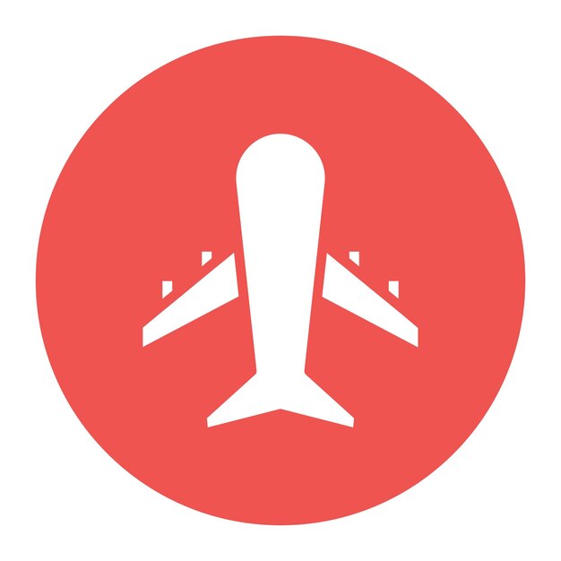 Ilustración plana de avión