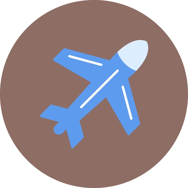 Ilustración plana de un avión