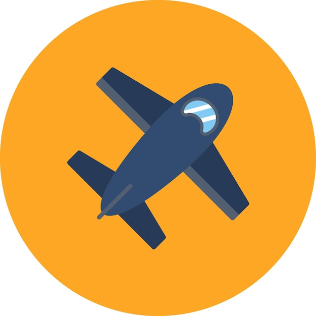 Ilustración plana de avión