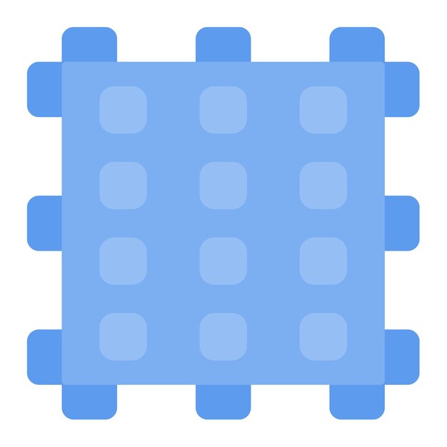 Ilustración plana de los azulejos de espuma