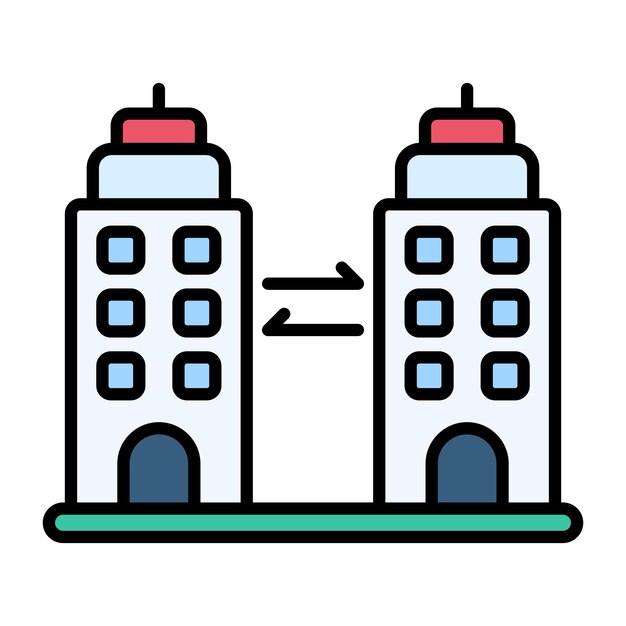 Ilustración plana B2B
