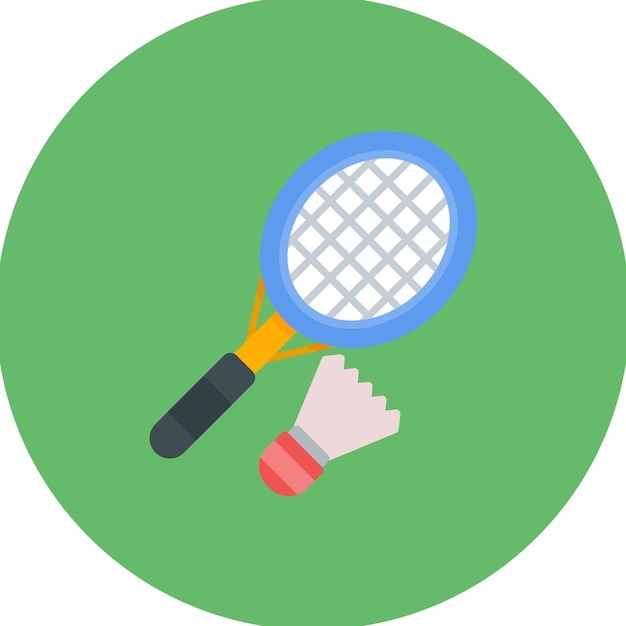 Ilustración plana de bádminton