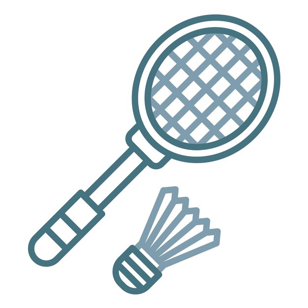 Ilustración plana de bádminton