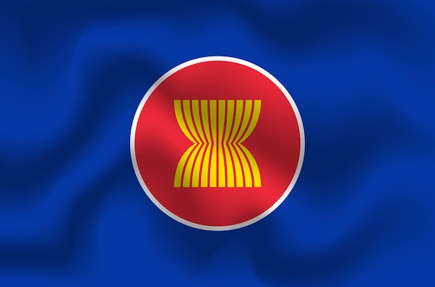 Vector ilustración plana de la bandera de la asean