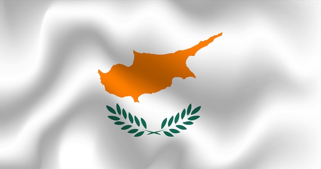 Ilustración plana de la bandera nacional de Chipre