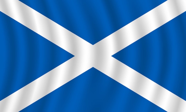 Ilustración plana de la bandera nacional de Escocia