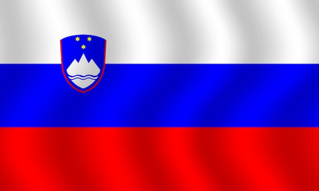 Ilustración plana de la bandera nacional de eslovenia