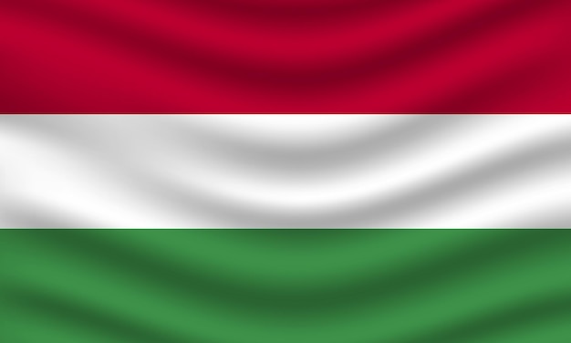 Ilustración plana de la bandera nacional de Hungría
