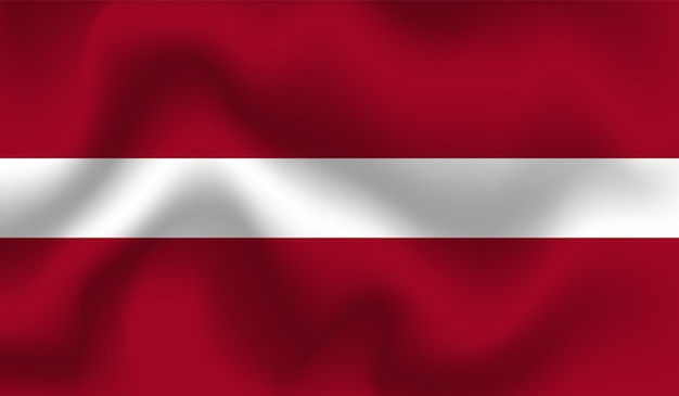 Ilustración plana de la bandera nacional de Letonia