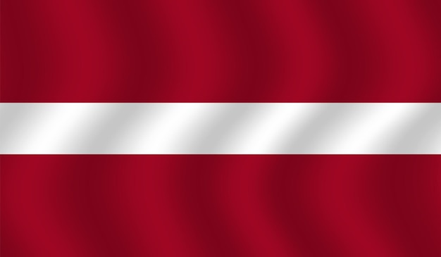 Ilustración plana de la bandera nacional de letonia