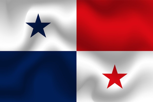 Ilustración plana de la bandera nacional de Panamá