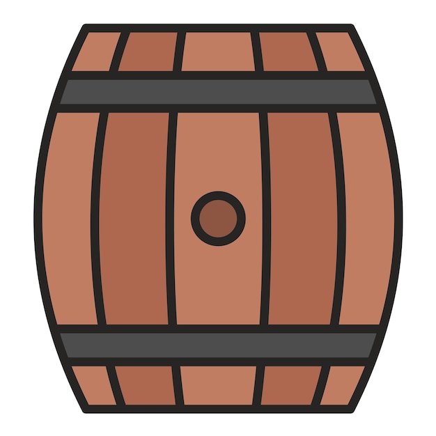 Ilustración plana de barril