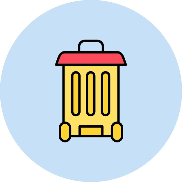 Ilustración plana de la basura de reciclaje