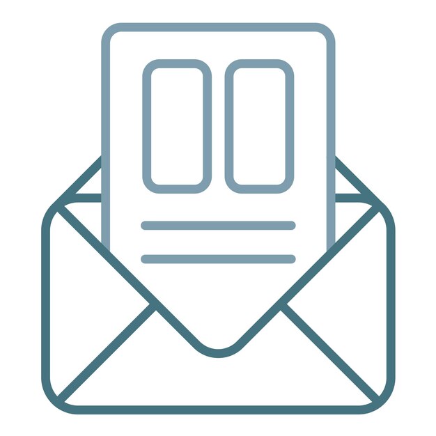 Ilustración plana del boletín de noticias
