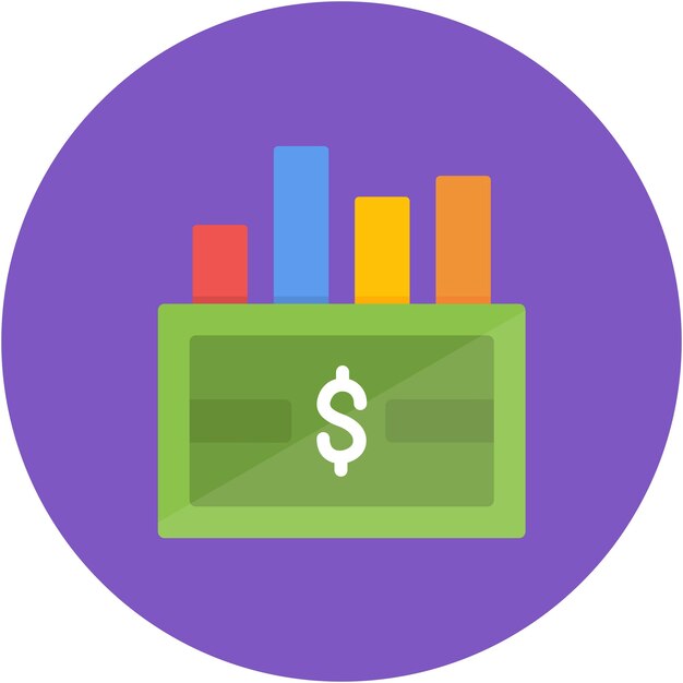 Ilustración plana de la bolsa de valores