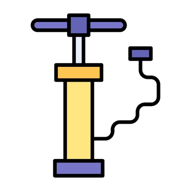 Ilustración plana de bomba manual