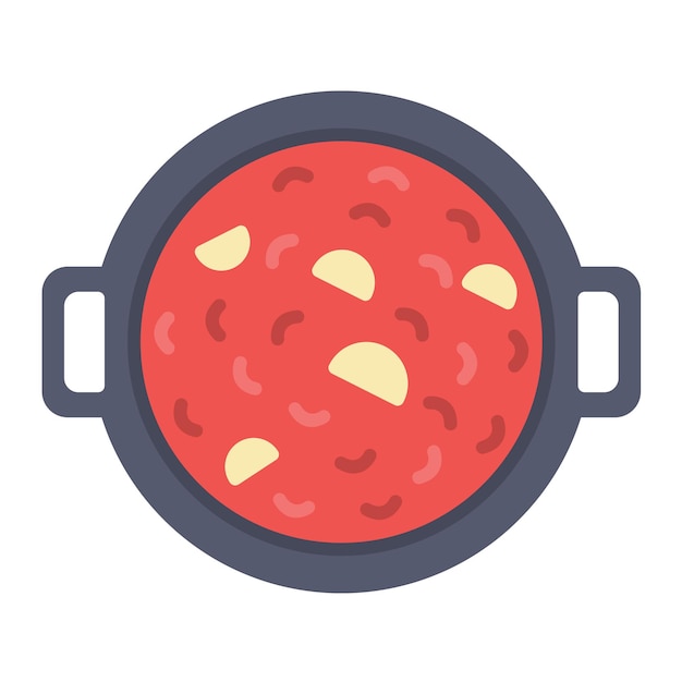 Ilustración plana de Borscht