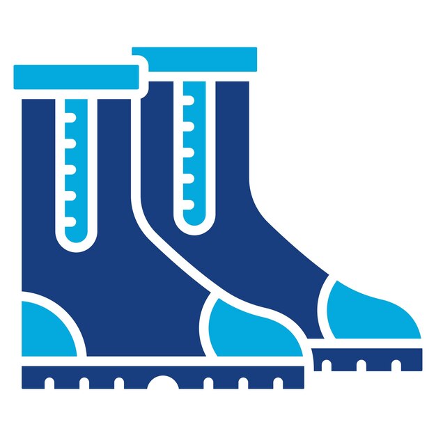 Ilustración plana de las botas de buceo