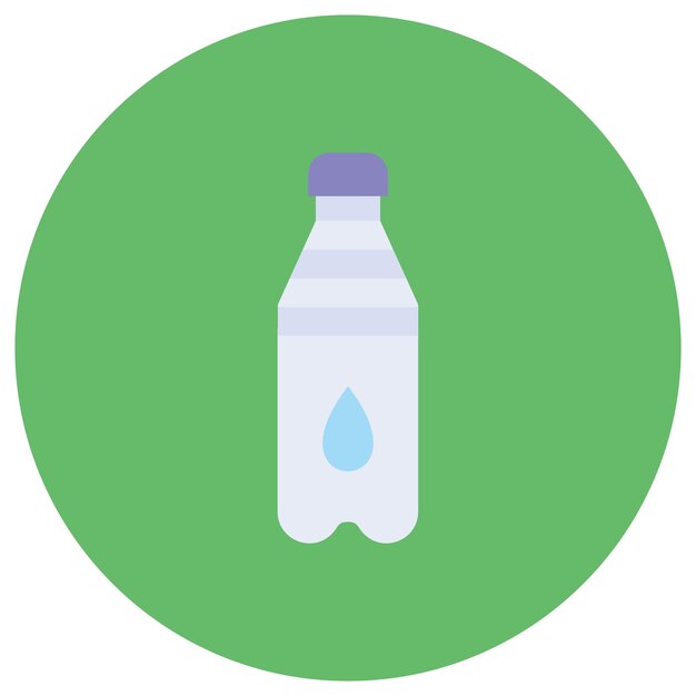 Ilustración plana de botella de agua