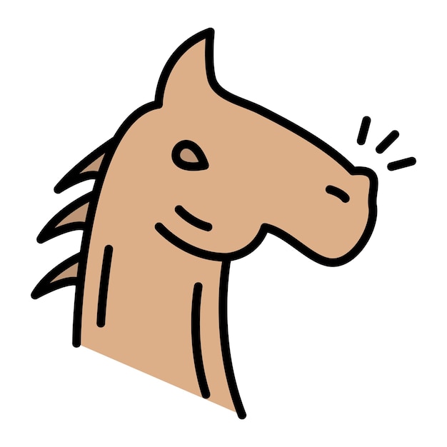 Ilustración plana de caballo